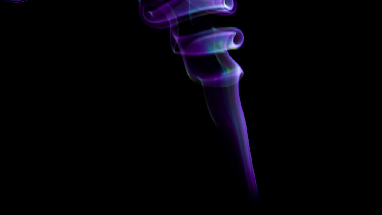 보라색 녹색 연기 루프