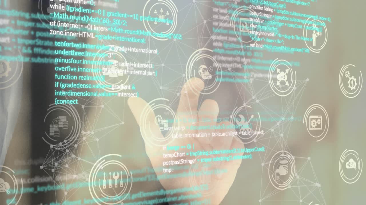 animación del procesamiento de datos a mano