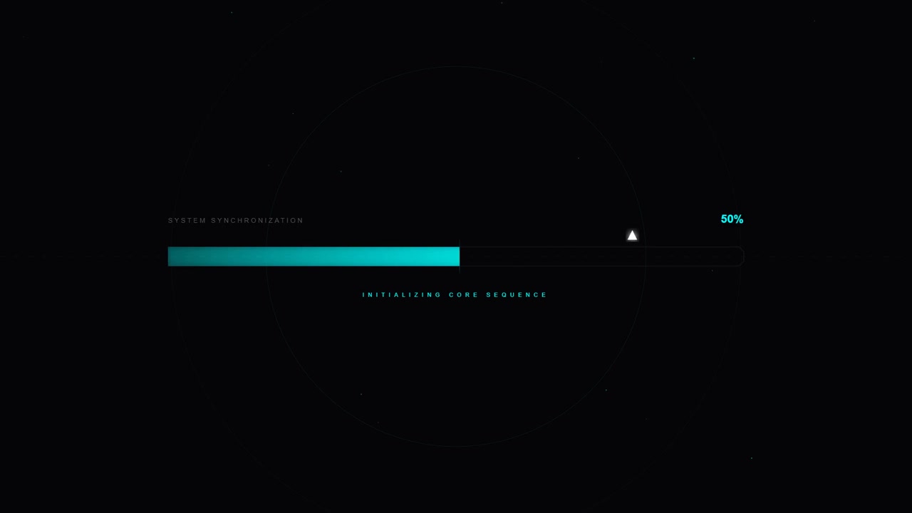 Digital System Synchronization Progress Bar Loading Animation