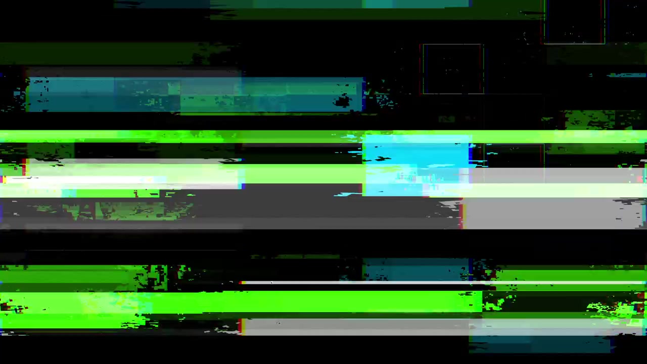 Abstract Digital Glitch Noise and Static Screen Effect