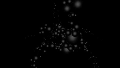 background with grey bubbles in a solid black backdrop.