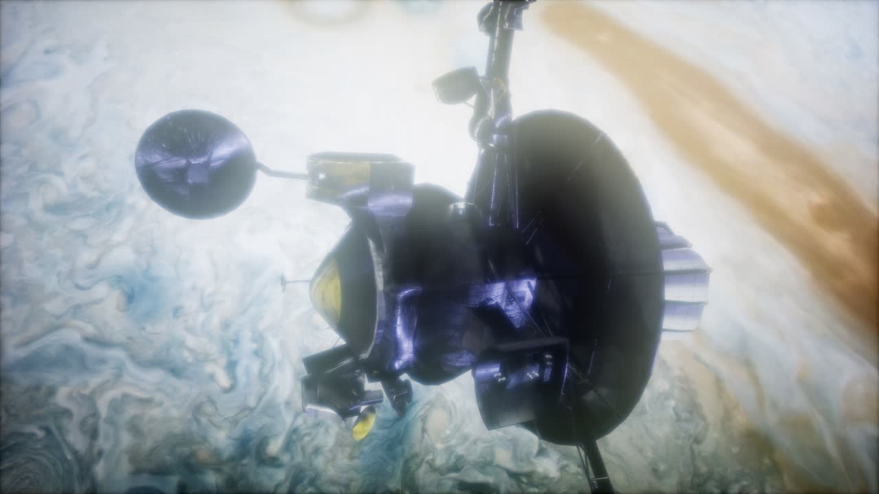 la nave espacial galileo en órbita alrededor de júpiter