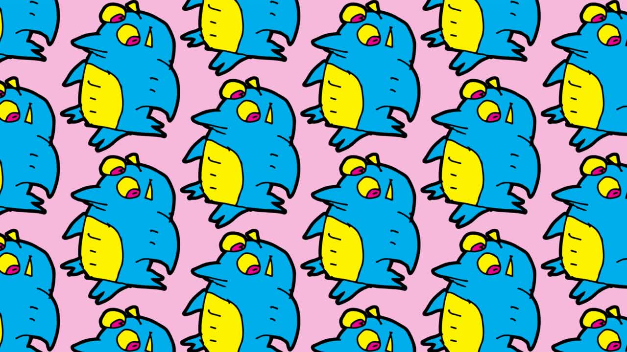 kids drawing pop art seamless background with theme of Penguin