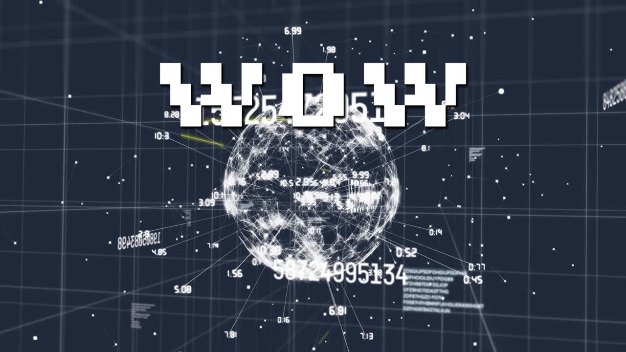 연결 네트워크를 통해 와우 텍스트의 애니메이션과 그리드에 대한 데이터 처리