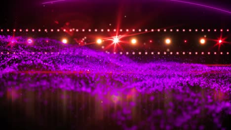 animation of light spots and stars on black background
