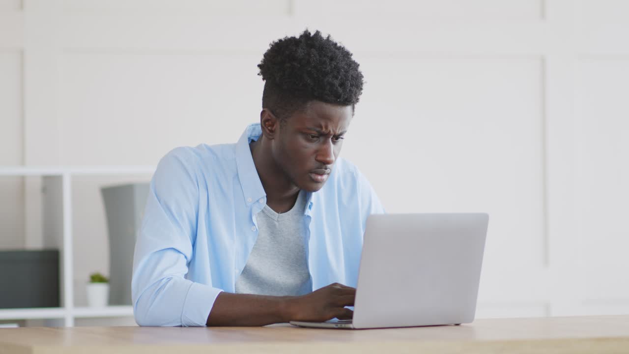 Man working on laptop