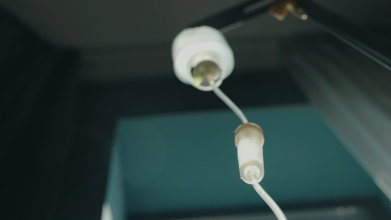 병원 방에서 iv 드립