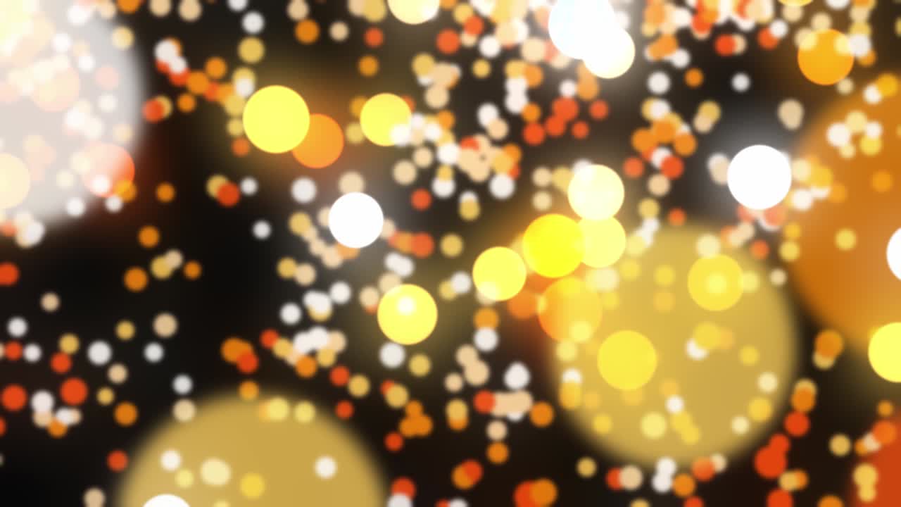 Abstrakter Bokeh-Hintergrund mit orangefarbenem und goldenem Licht - Videoanimation
