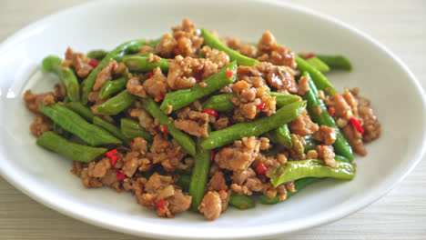 stir-fried-french-bean-or-green-bean-with-minced-pork---Asian-food-style