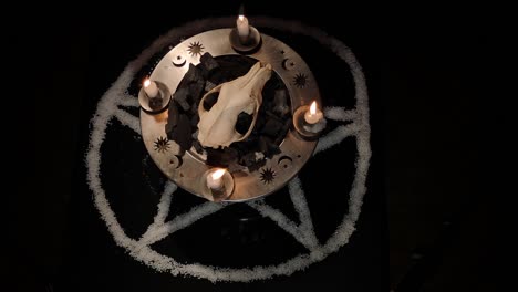 metaphorical still life of occult symbols