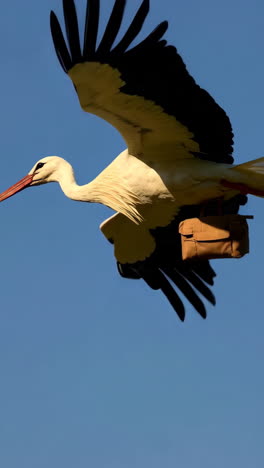 stork with briefcase