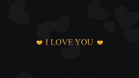 블랙 컬러에 골드 하트로 당신을 사랑해요