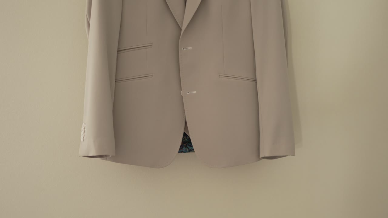 Beige Men's Suit Jacket