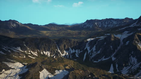 aerial view of snow-capped mountains