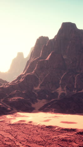 majestic red rock mountains in a vast desert landscape