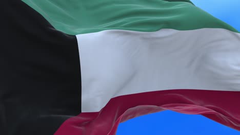 seamless loop of kuwaiti flag.