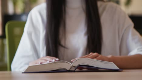 woman reading a book