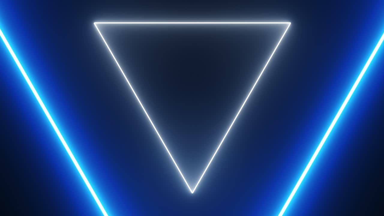 patrón de luz de triángulo de neón