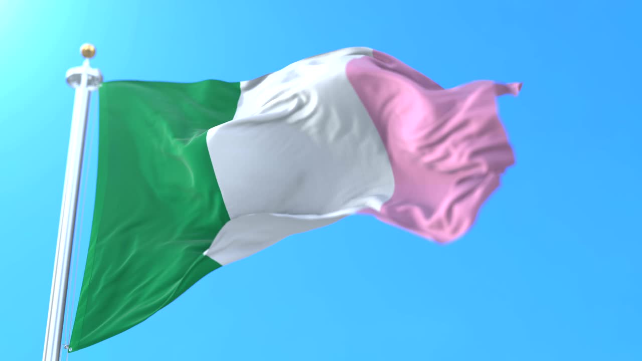 la bandera tricolor de terranova, canadá. loop