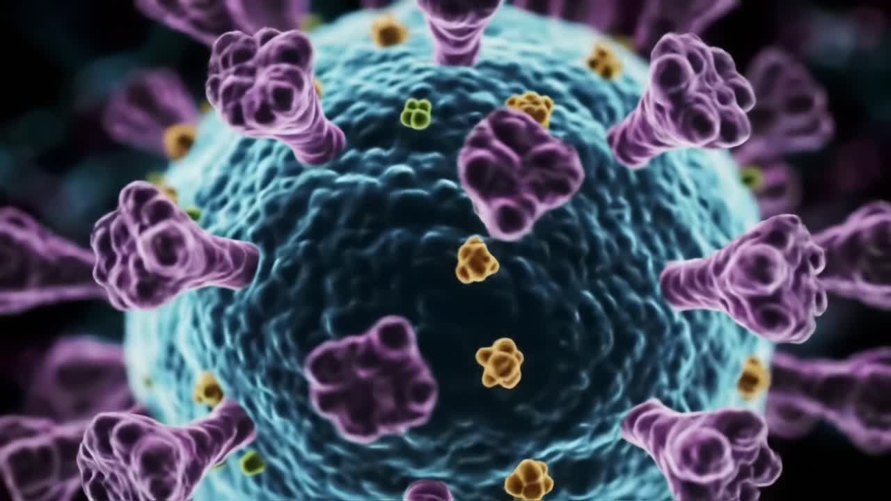 Microscopic Visualization of a Virus: Exploring the Intricate Structure and Unique Characteristics of Viral Particles in Stunning Detail