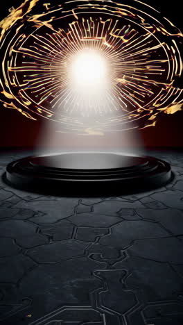 futuristic technology stage