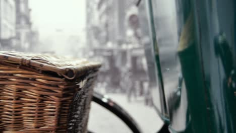 vintage auto- en fietsmand