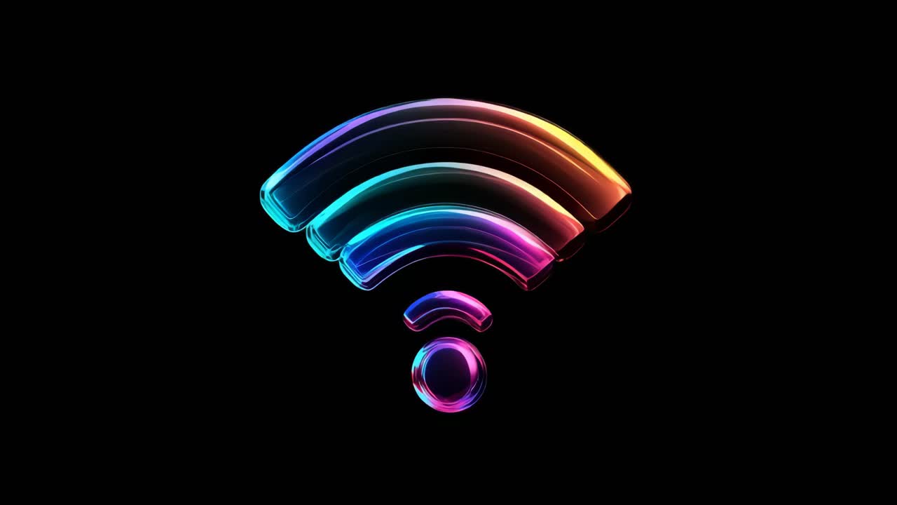 Abstract Wifi Symbol in Vibrant Colors