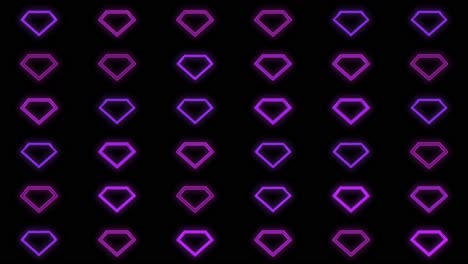Patrón-De-Diamante-Retro-Con-Efecto-De-Neón-Púrpura