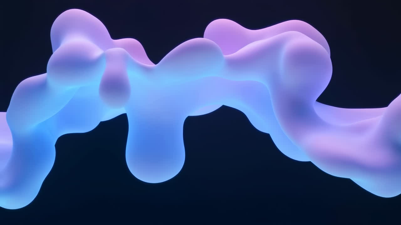Dynamic Abstract Fluid Shape Morphing with Blue and Purple Gradient