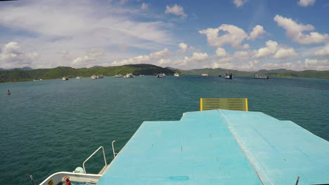 cargo ship boat timelapse on water bali to lombok indonesia ocean blue island travel surf trip