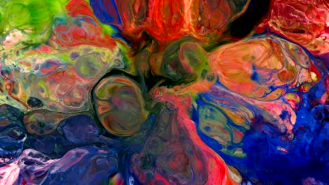 abstract colorful food paint ink explode chaos spread in water