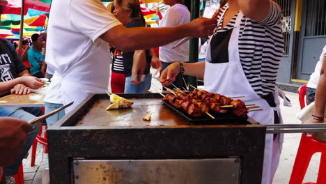 street food vendors in a latin american market