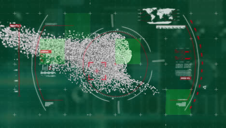 Busto-Humano-En-Movimiento-Con-Procesamiento-De-Datos