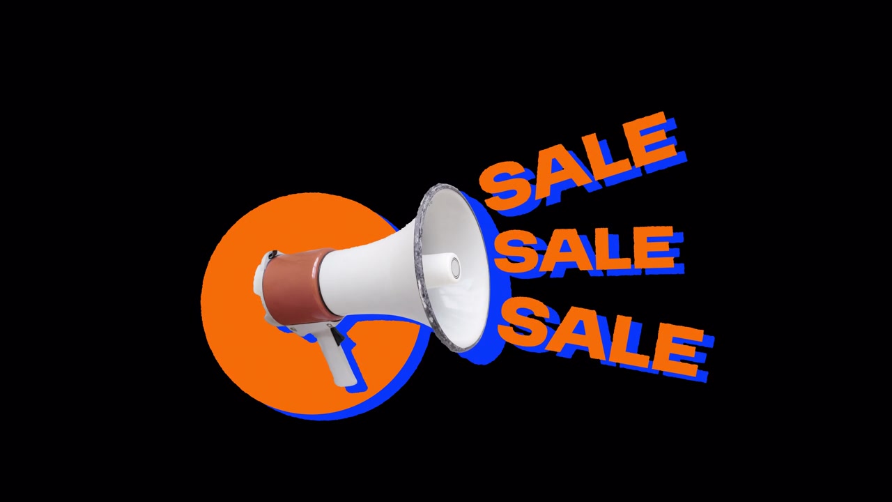 Annonce de promotion avec mégaphone