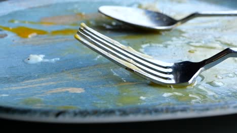 empty plate with utensils