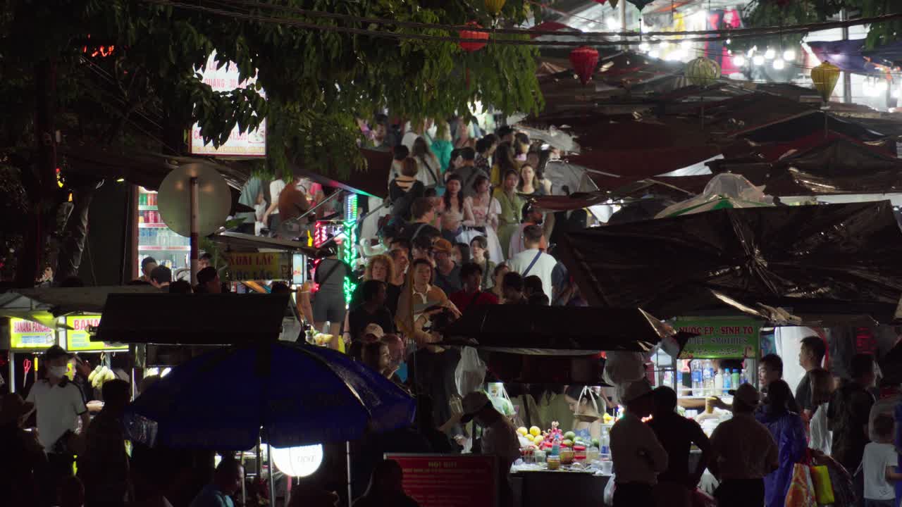 Busy Night Market in Vietnam