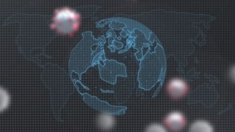 animation of globe over virus cells