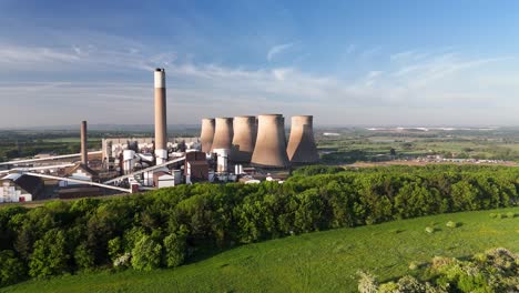 drone video of the ratcliffe-on-soar power station decommissioned coal-fired power station.