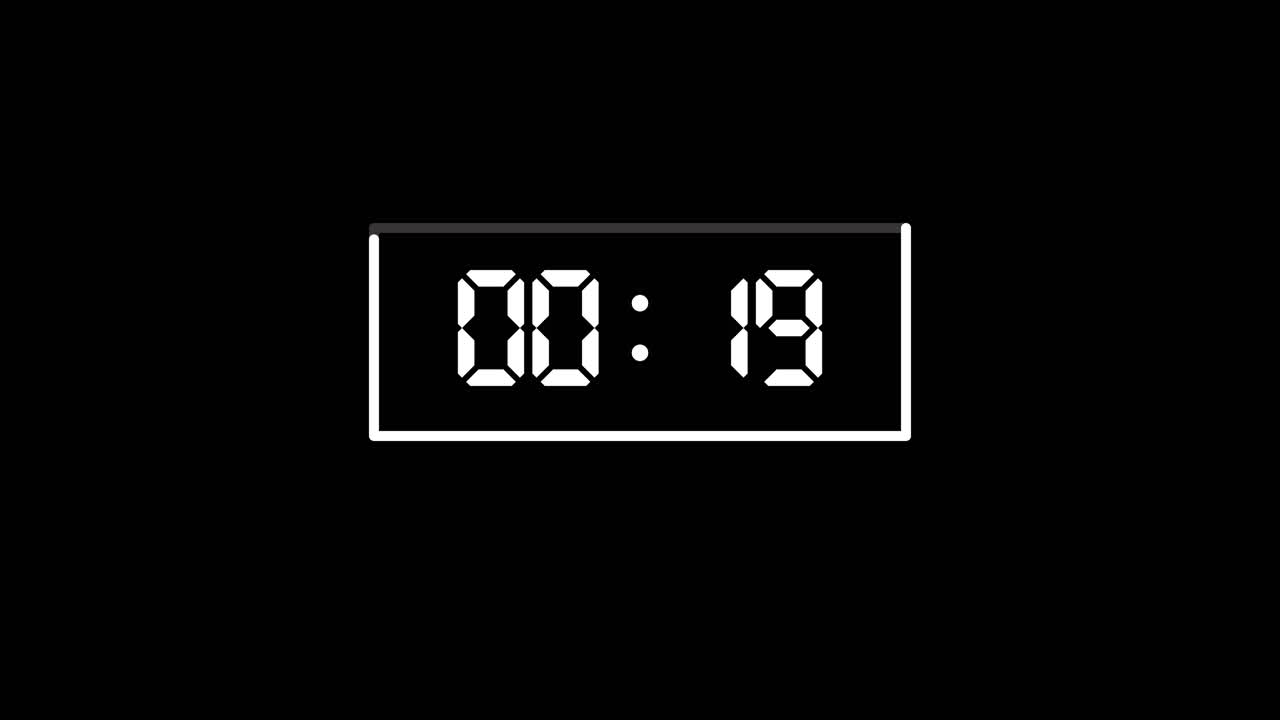 Digital clock showing time