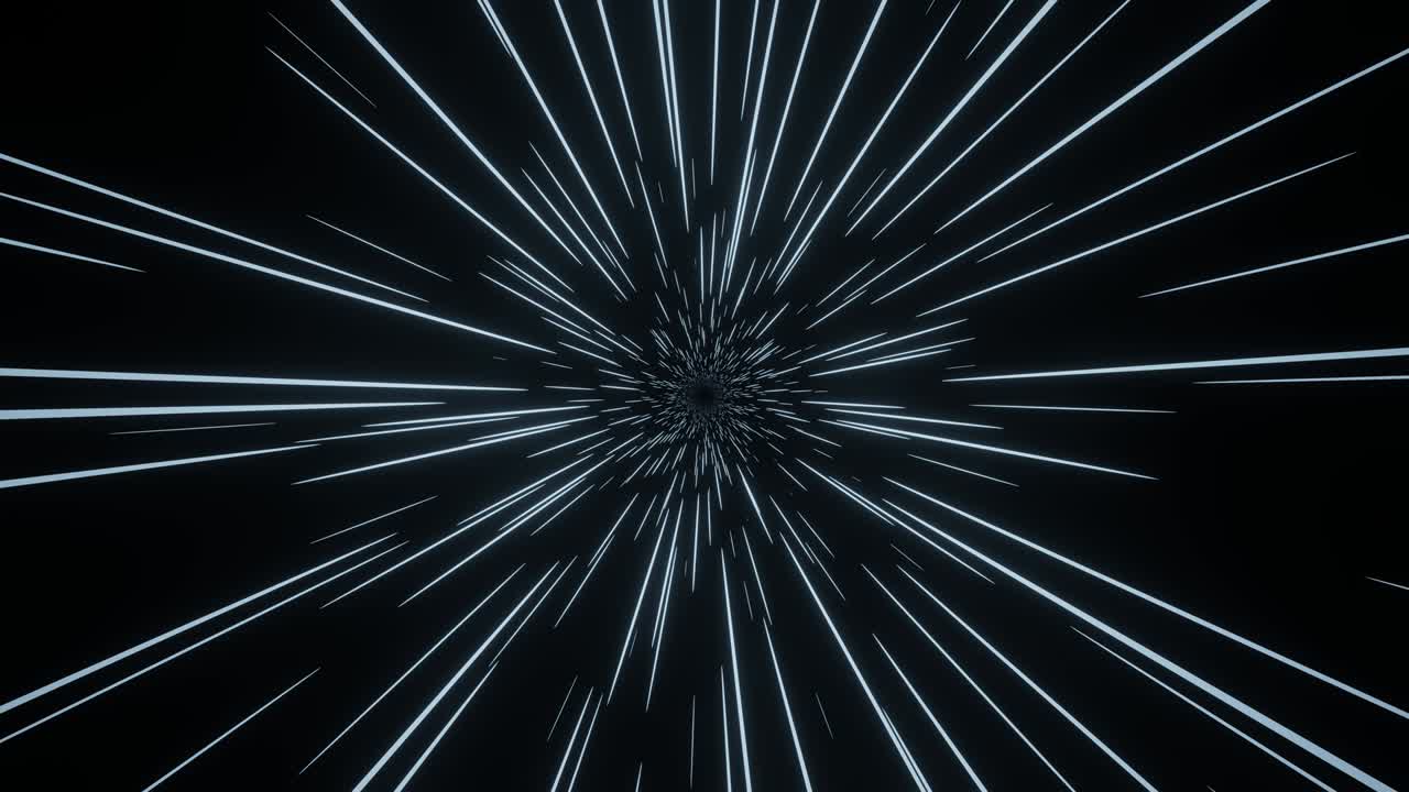 추상적인 별의 터널, 추상적 인 별의 빛, 미래의 3d 렌더링 배경