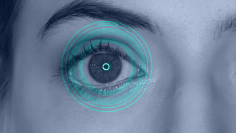 Ojo-De-Mujer-Con-Tecnología-De-Reconocimiento-Facial-Y-Hud-Alrededor-Del-Ojo