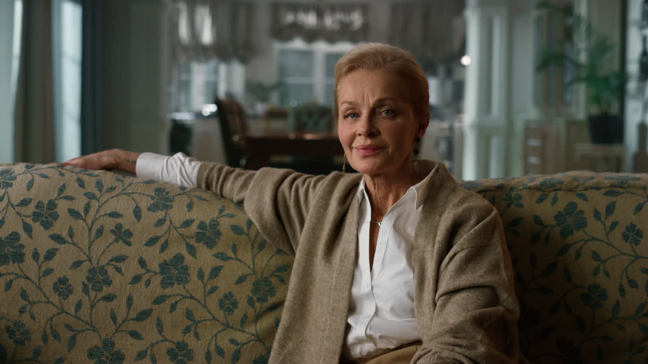 Smiling old woman portrait