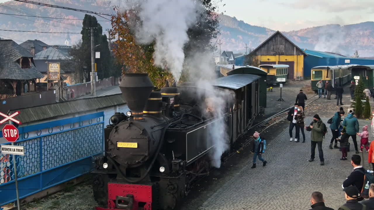 Historical Steam Train with Tourists