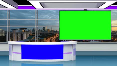 3d virtual studio set green screen background