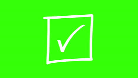marca de marca blanca correcta de verificación de prueba signo de garabato
