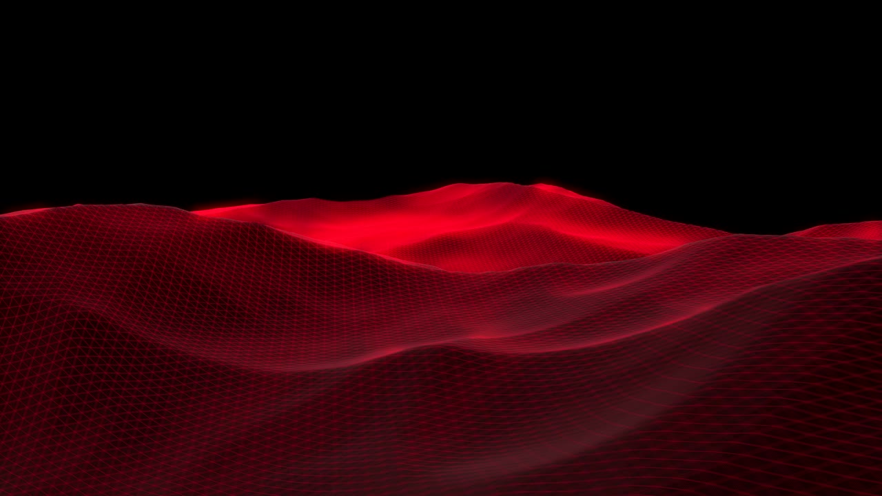 움직이는 디지털 풍경 또는 파동으로 추상적인 기하학적 배경.