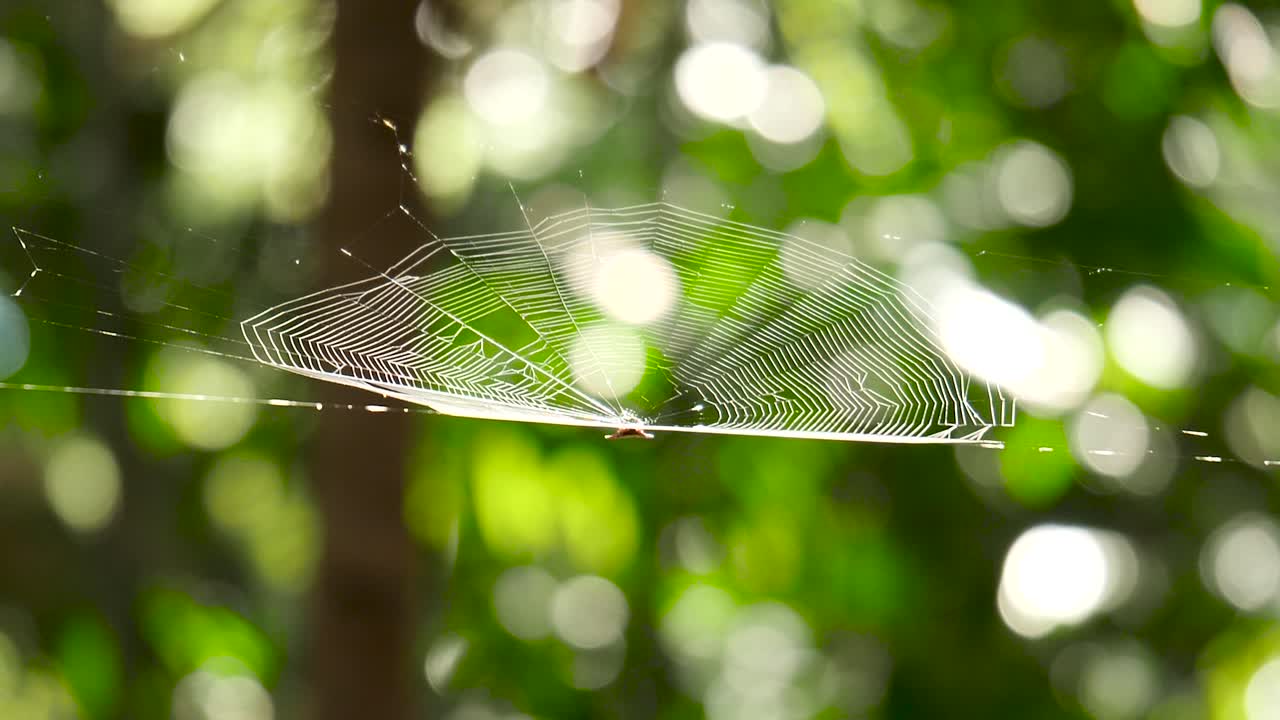 telaraña en el parque