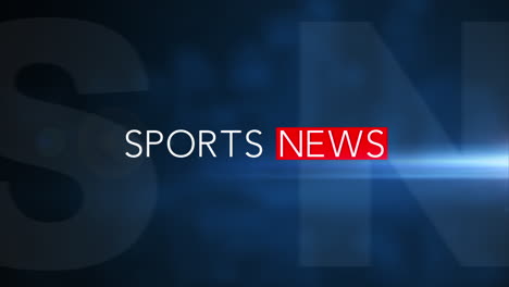 “sports news” 3d motion graphic with blue background