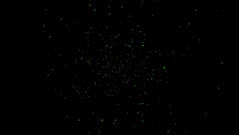 movimiento de múltiples puntos brillantes