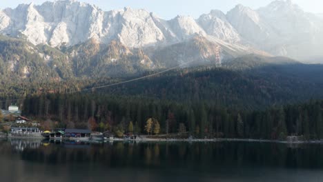 baviera, lago eibsee hora dorada | 4k d-log: perfecto para gradación de color